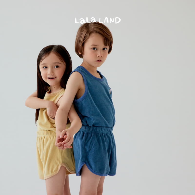 Lalaland - Korean Children Fashion - #kidzfashiontrend - Terry Corn Top Bottom Set - 12