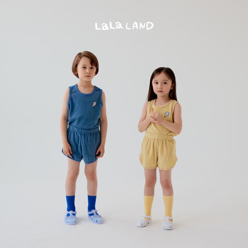 Lalaland - Korean Children Fashion - #prettylittlegirls - Terry Corn Top Bottom Set