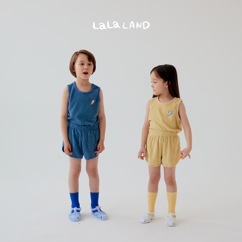 Lalaland - Korean Children Fashion - #toddlerclothing - Terry Corn Top Bottom Set - 4