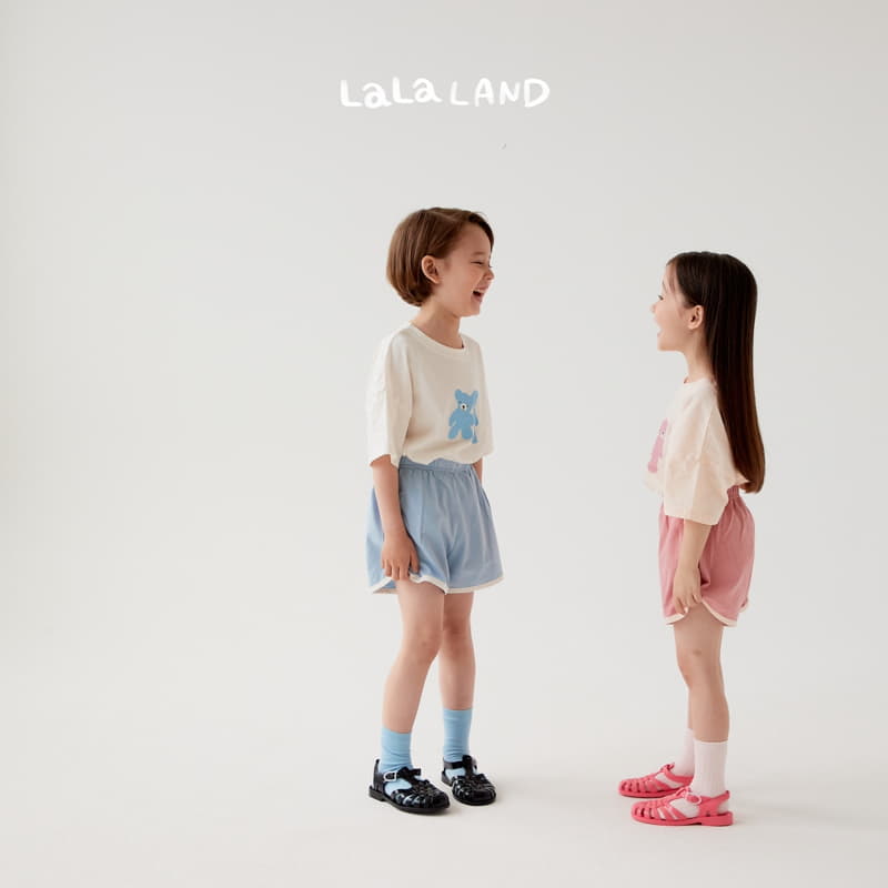 Lalaland - Korean Children Fashion - #todddlerfashion - Bear Dul Top Bottom Set
