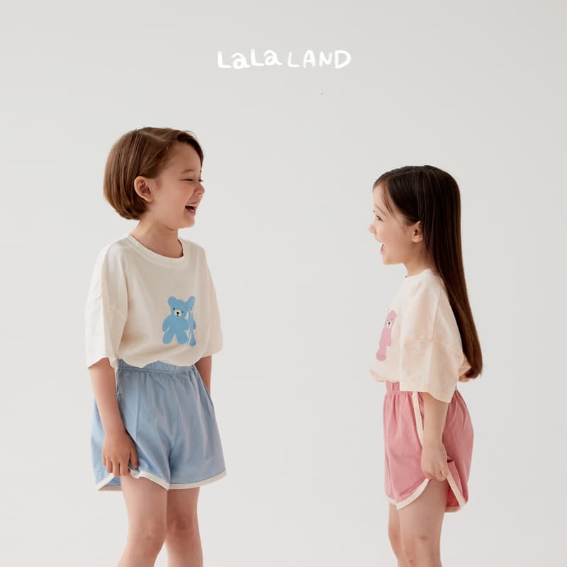 Lalaland - Korean Children Fashion - #toddlerclothing - Bear Dul Top Bottom Set - 2