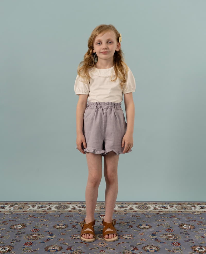 Le Bev - Korean Children Fashion - #childrensboutique - Lace Frill Short Sleeves Tee