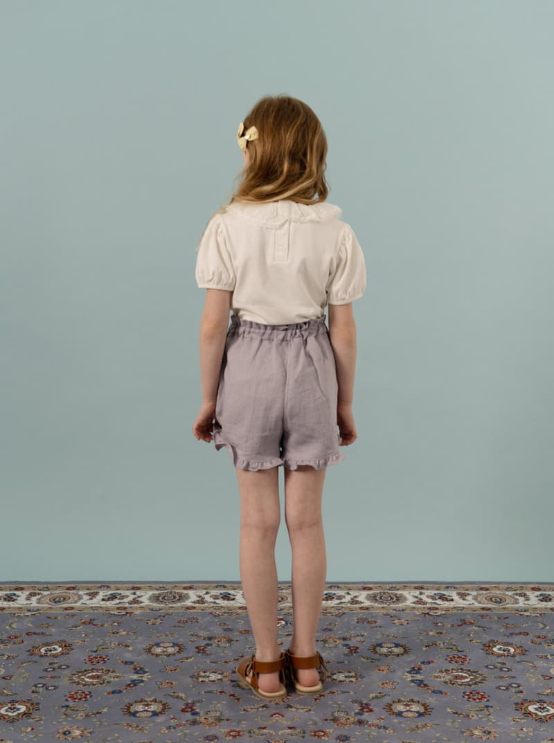 Le Bev - Korean Children Fashion - #designkidswear - Lace Frill Short Sleeves Tee - 2