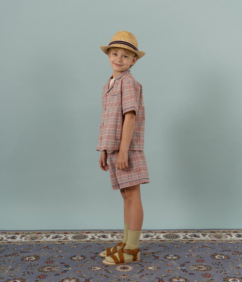Le Bev - Korean Children Fashion - #designkidswear - Check Wave Shorts