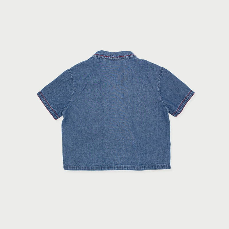 Le Bev - Korean Children Fashion - #designkidswear - Denim Stitch Shirt - 9