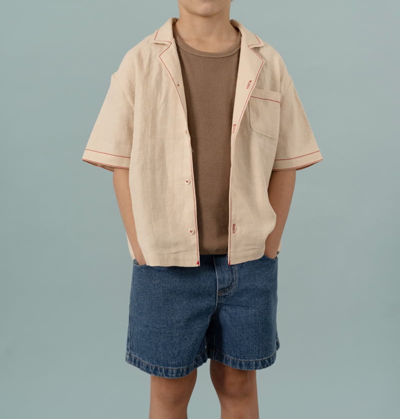 Le Bev - Korean Children Fashion - #kidsshorts - Boy Denim Shorts - 5
