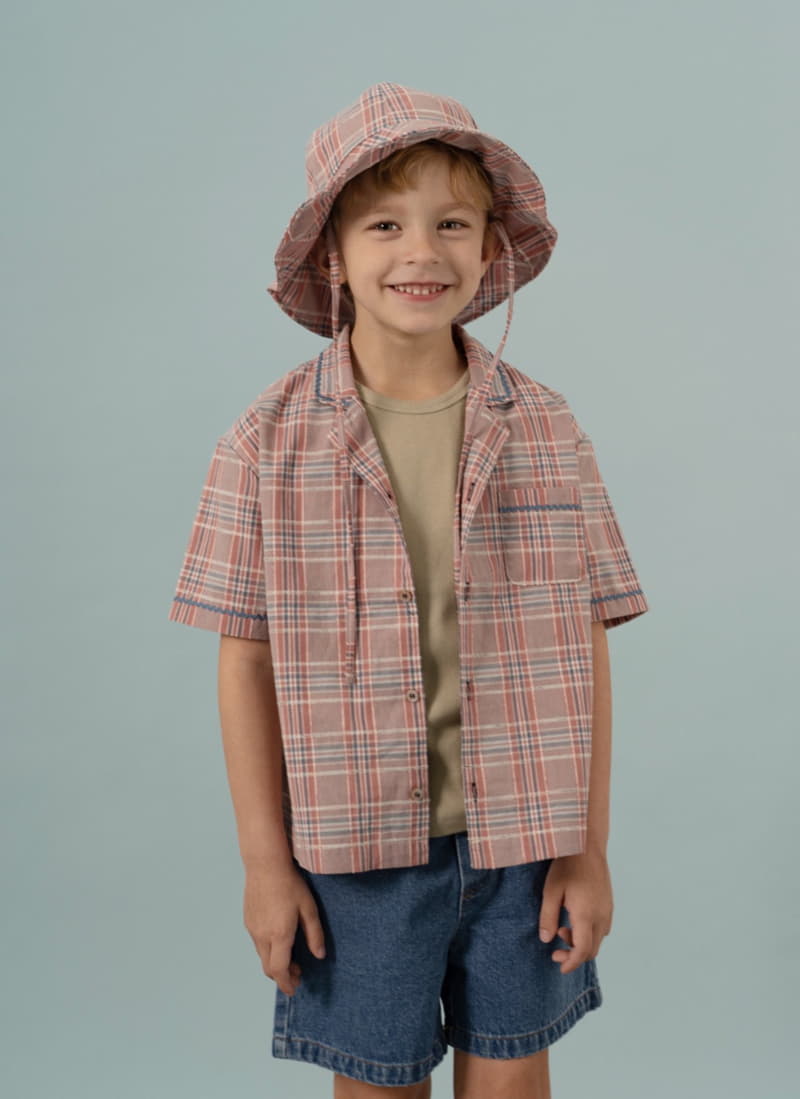 Le Bev - Korean Children Fashion - #kidsshorts - Check Bucket Hat