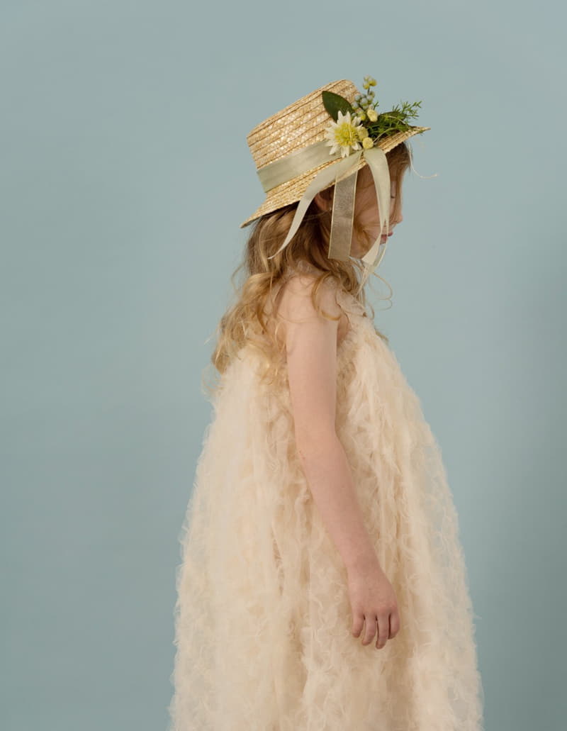 Le Bev - Korean Children Fashion - #kidsshorts - Garden Flower Straw Hat - 4