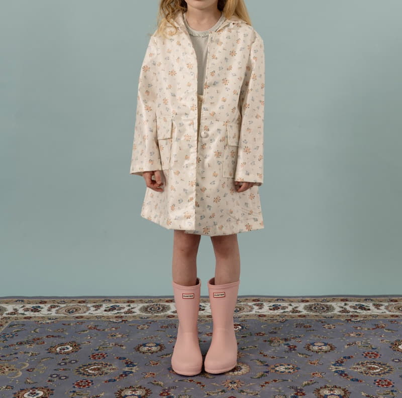 Le Bev - Korean Children Fashion - #Kfashion4kids - Foral Raincoat - 4
