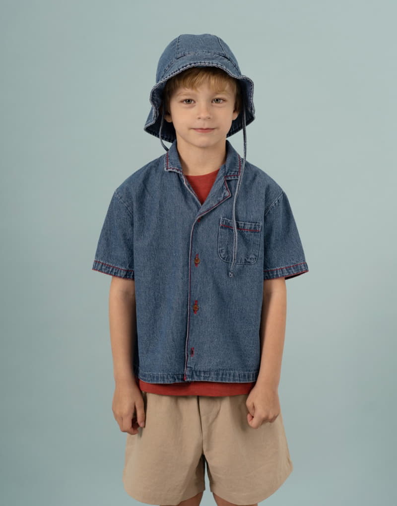 Le Bev - Korean Children Fashion - #magicofchildhood - Denim Stitch Shirt