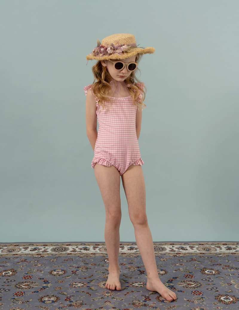 Le Bev - Korean Children Fashion - #stylishchildhood - Check Swim Bodysuit - 5