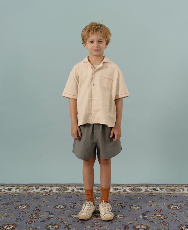 Le Bev - Korean Children Fashion - #toddlerclothing - Linen Stitch Shirt - 4