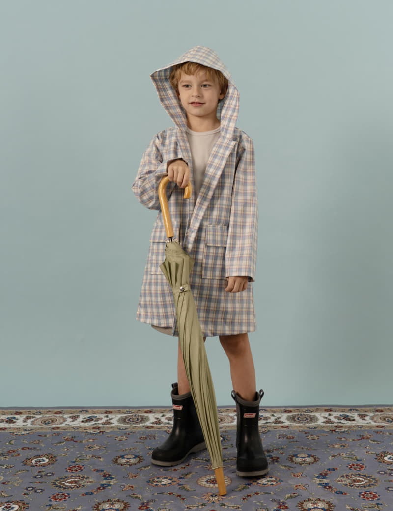 Le Bev - Korean Children Fashion - #stylishchildhood - Check Rain Coat - 3