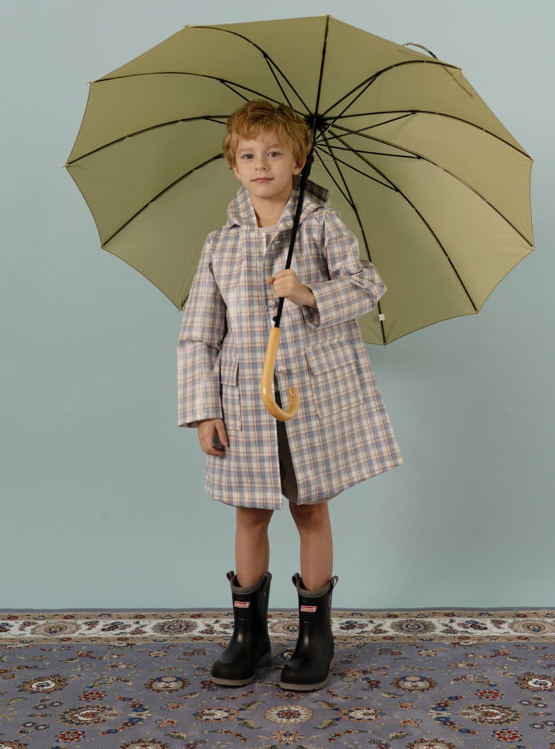 Le Bev - Korean Children Fashion - #toddlerclothing - Check Rain Coat - 2
