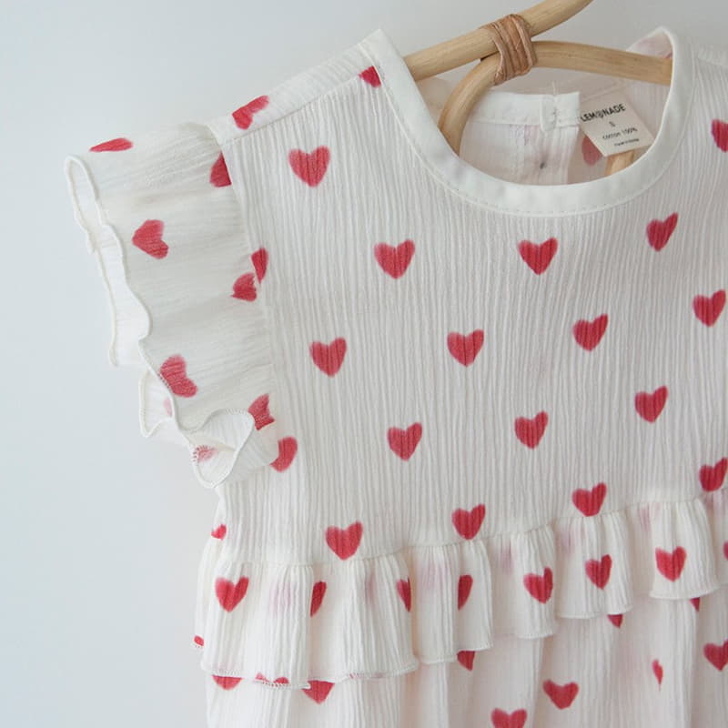 Lemonade - Korean Baby Fashion - #babyboutiqueclothing - Heart Bodysuit with Bonnet - 9