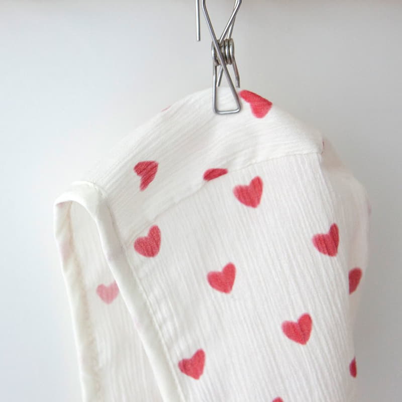 Lemonade - Korean Baby Fashion - #babyfashion - Heart Bodysuit with Bonnet - 11