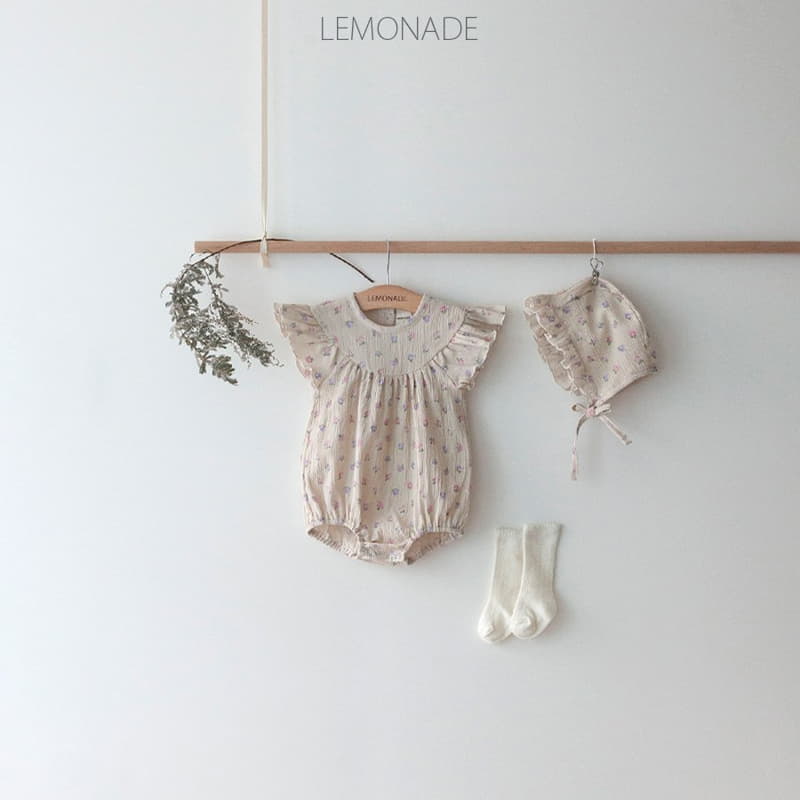 Lemonade - Korean Baby Fashion - #babygirlfashion - Jasmine Bodysuit with Bonnet - 11
