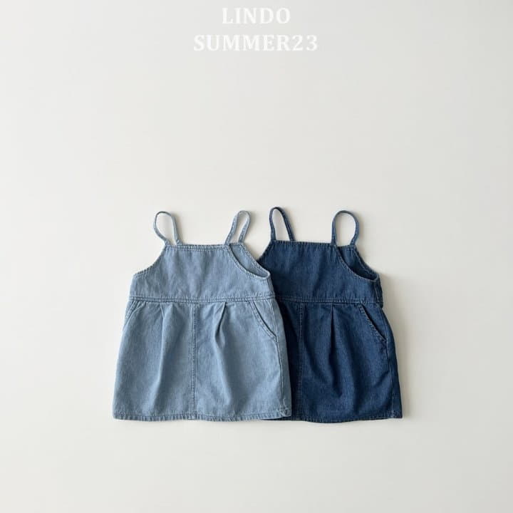 Lindo - Korean Children Fashion - #kidsshorts - Denim Dungarees One-piece - 3