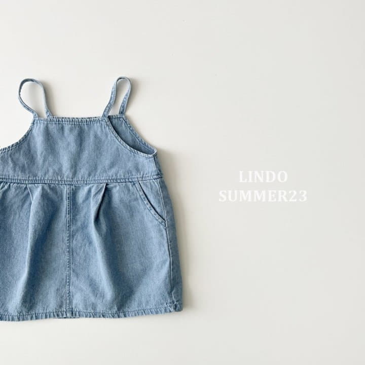 Lindo - Korean Children Fashion - #kidsshorts - Denim Dungarees One-piece - 4