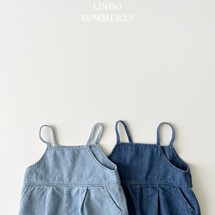 Lindo - Korean Children Fashion - #littlefashionista - Denim Dungarees One-piece - 7