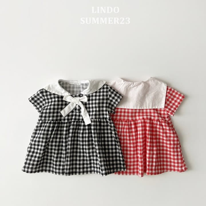 Lindo - Korean Children Fashion - #prettylittlegirls - Vly Check One-piece - 2