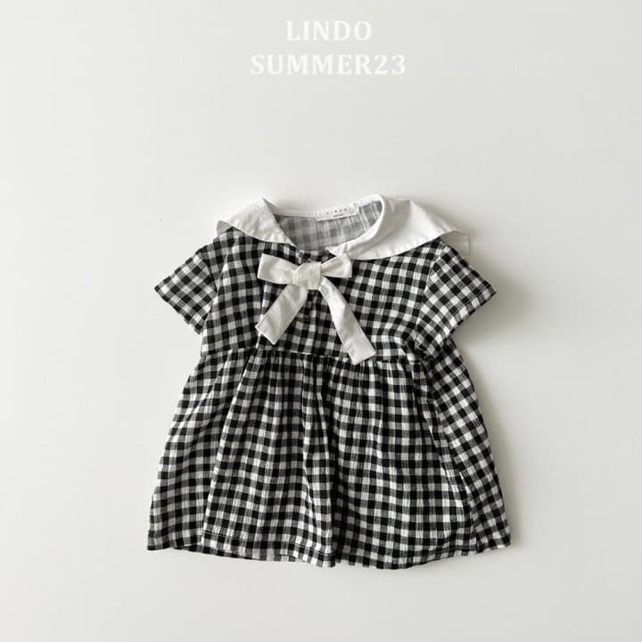 Lindo - Korean Children Fashion - #todddlerfashion - Vly Check One-piece - 4