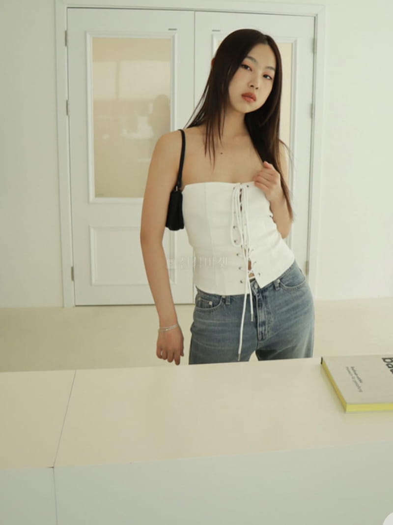 Marron - Korean Women Fashion - #momslook - Corset Sleeveless - 2