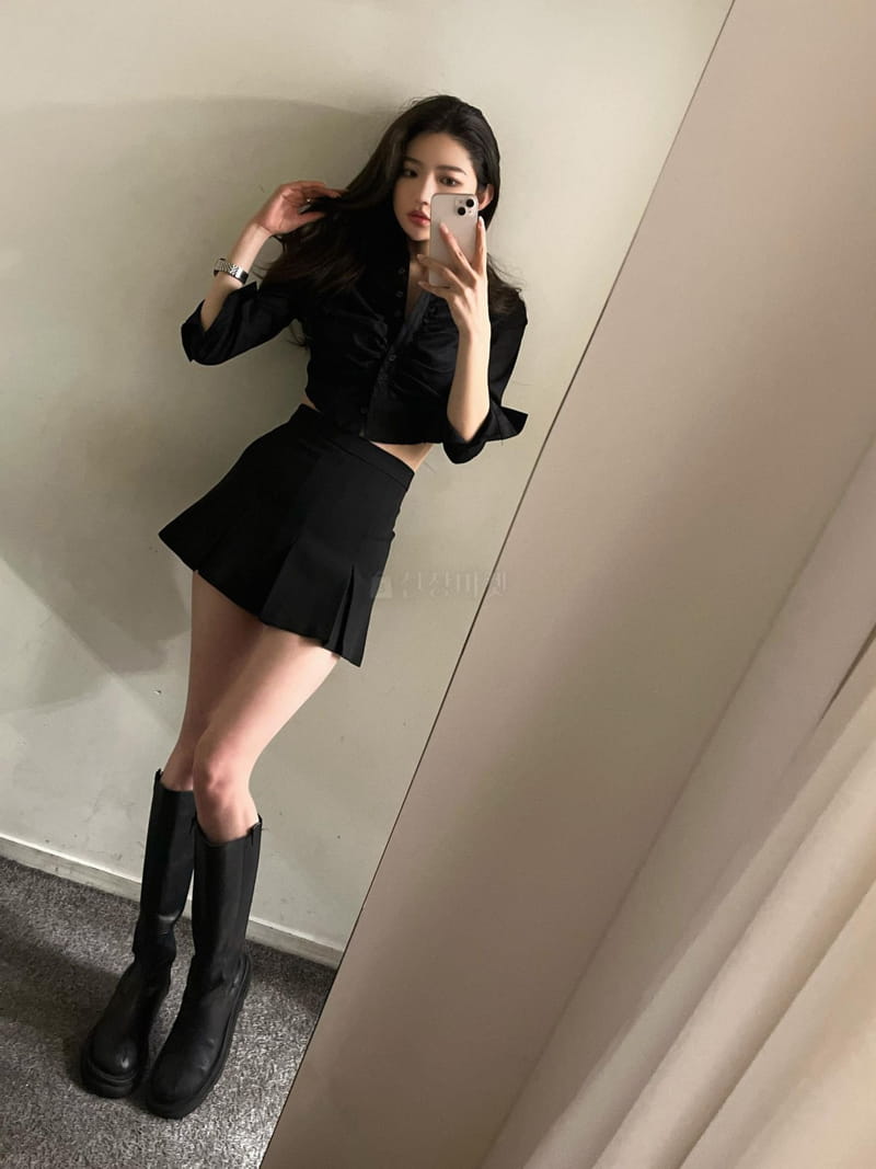 Marron - Korean Women Fashion - #momslook - Mini Pleats Skirt - 4