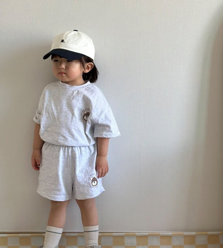 Martin - Korean Children Fashion - #fashionkids - Bear Top Bottom Set - 8