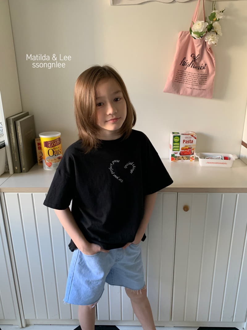 Matilda & Lee - Korean Children Fashion - #kidzfashiontrend - Label Denim Shorts - 4