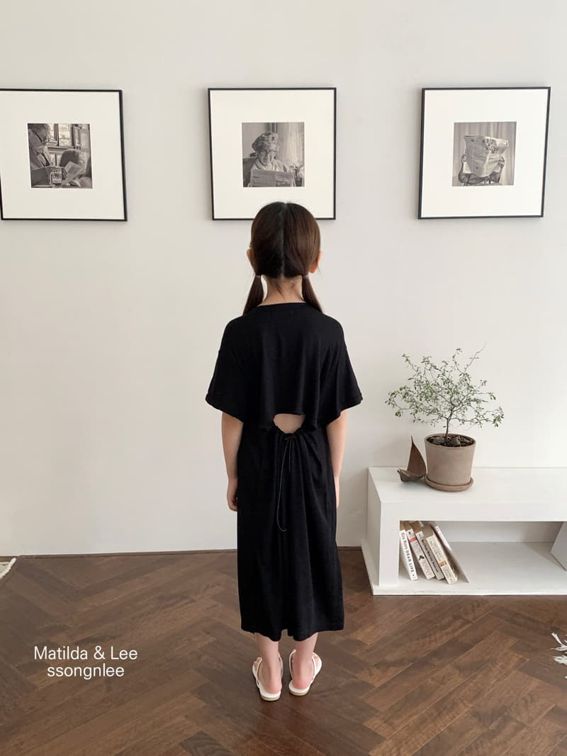 Matilda & Lee - Korean Children Fashion - #Kfashion4kids - String Slit One-piece - 2