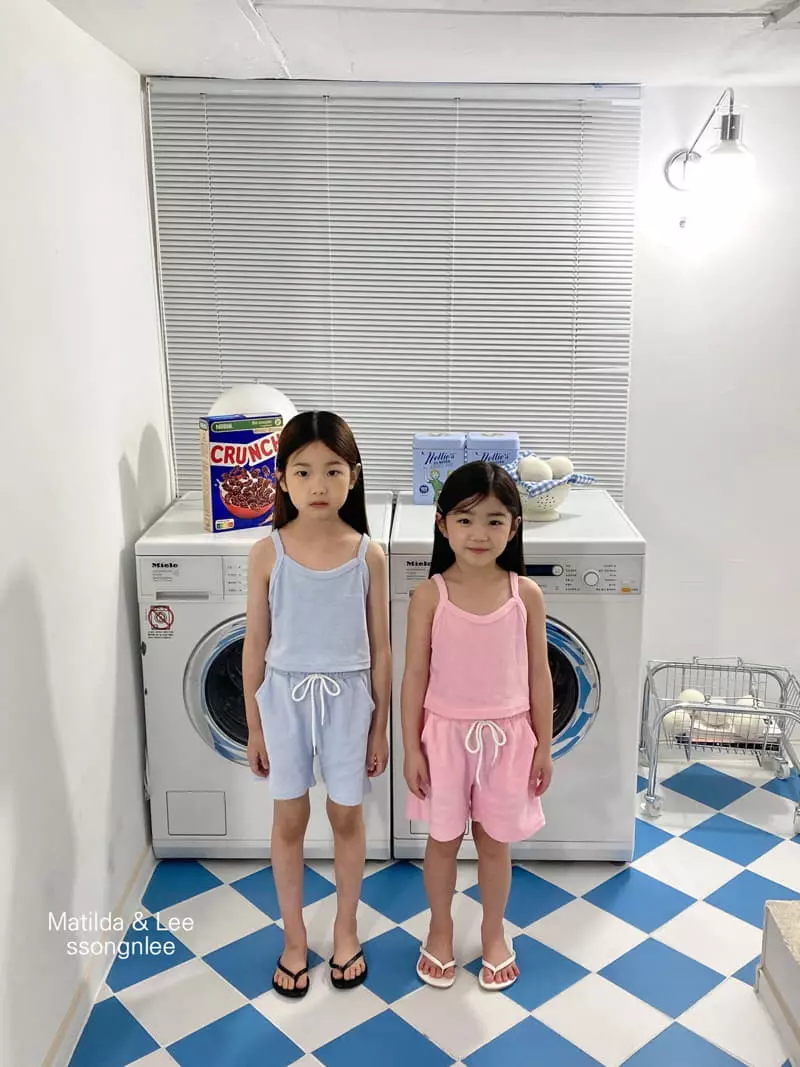 Matilda & Lee - Korean Children Fashion - #childrensboutique - Terry Sleeveless Top Bottom Set