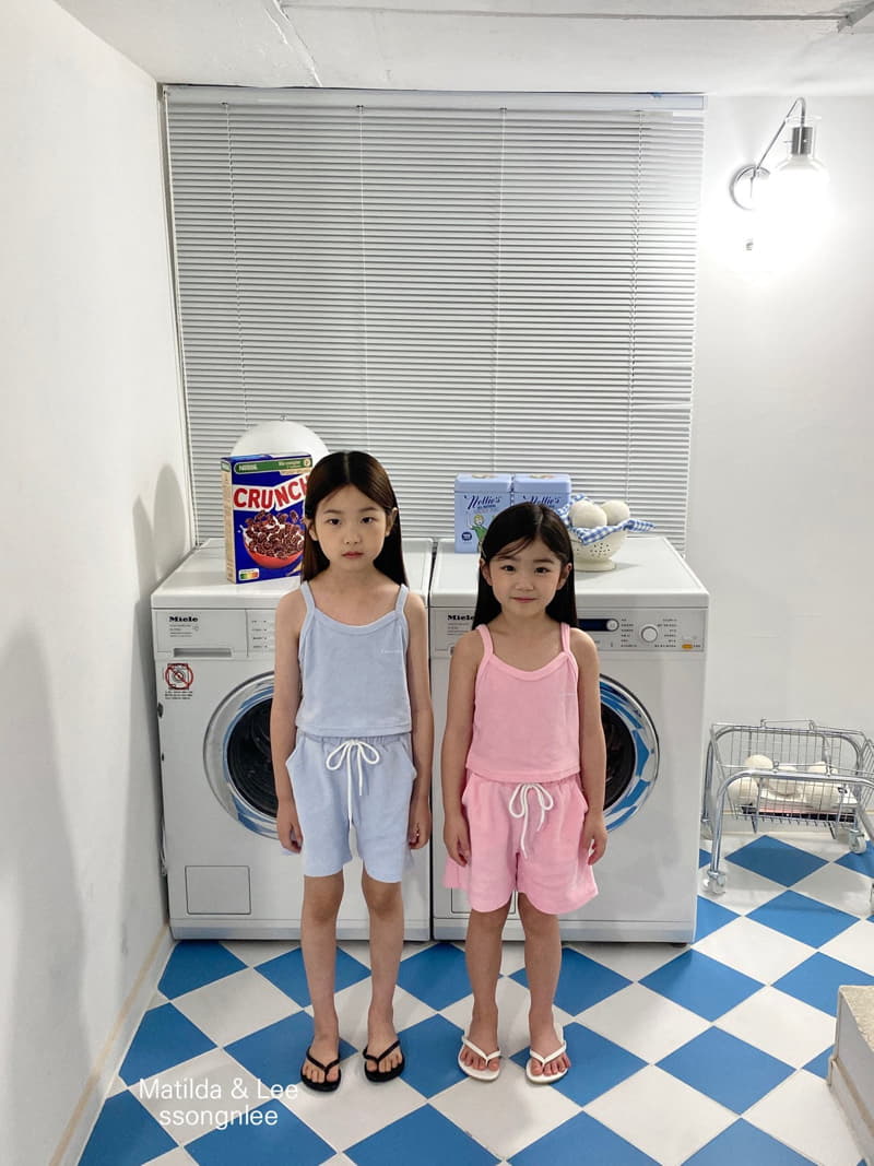 Matilda & Lee - Korean Children Fashion - #discoveringself - Terry Sleeveless Top Bottom Set - 3