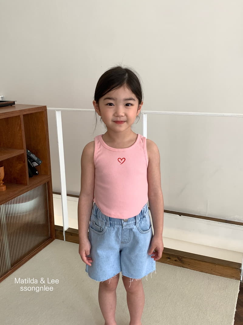 Matilda & Lee - Korean Children Fashion - #fashionkids - Heart Rib Sleeveless - 6