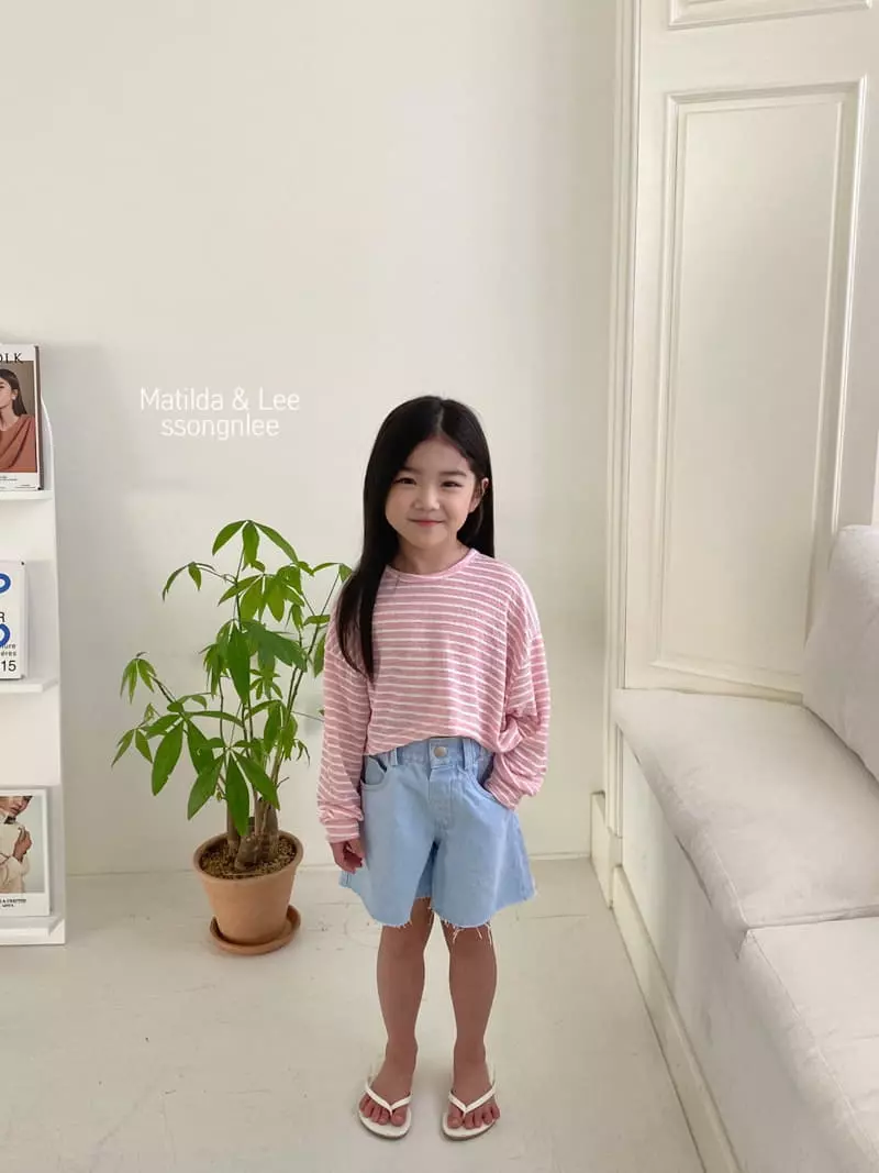 Matilda & Lee - Korean Children Fashion - #fashionkids - Wide Denim Shorts