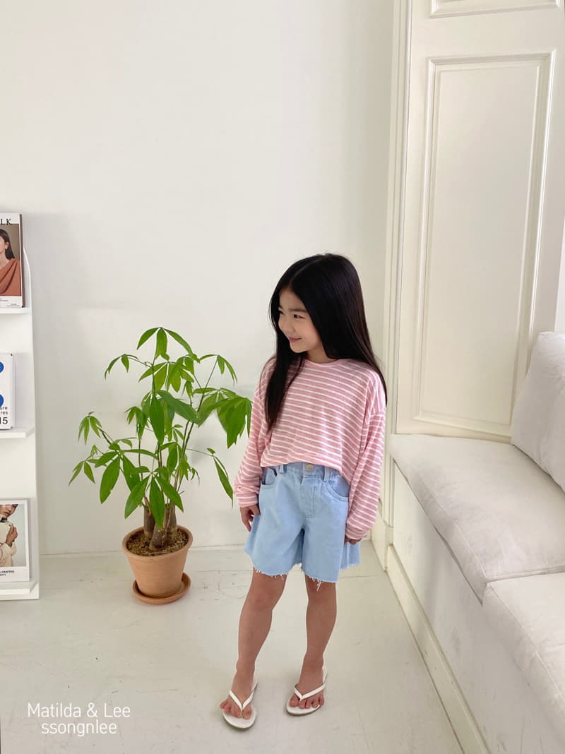 Matilda & Lee - Korean Children Fashion - #kidsshorts - Wide Denim Shorts - 2