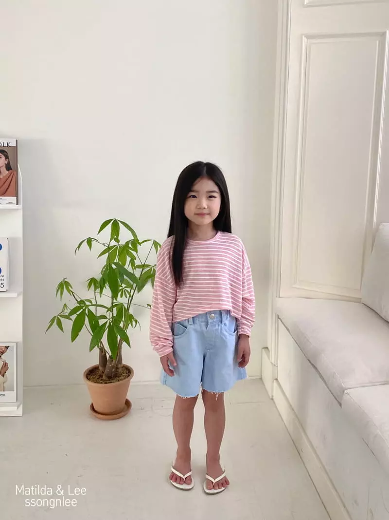 Matilda & Lee - Korean Children Fashion - #kidsstore - Wide Denim Shorts - 3