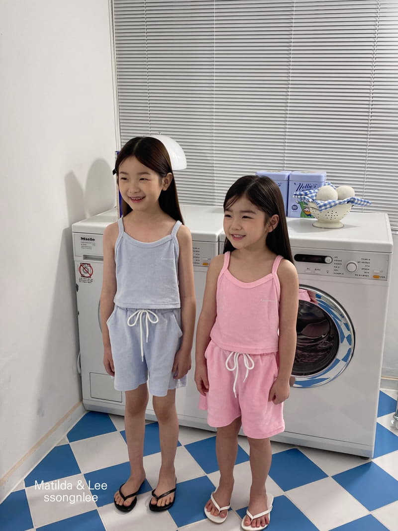 Matilda & Lee - Korean Children Fashion - #kidsstore - Terry Sleeveless Top Bottom Set - 6