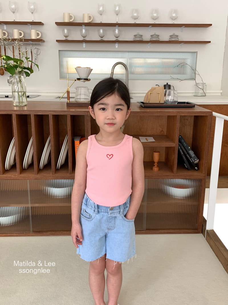 Matilda & Lee - Korean Children Fashion - #kidzfashiontrend - Heart Rib Sleeveless - 9