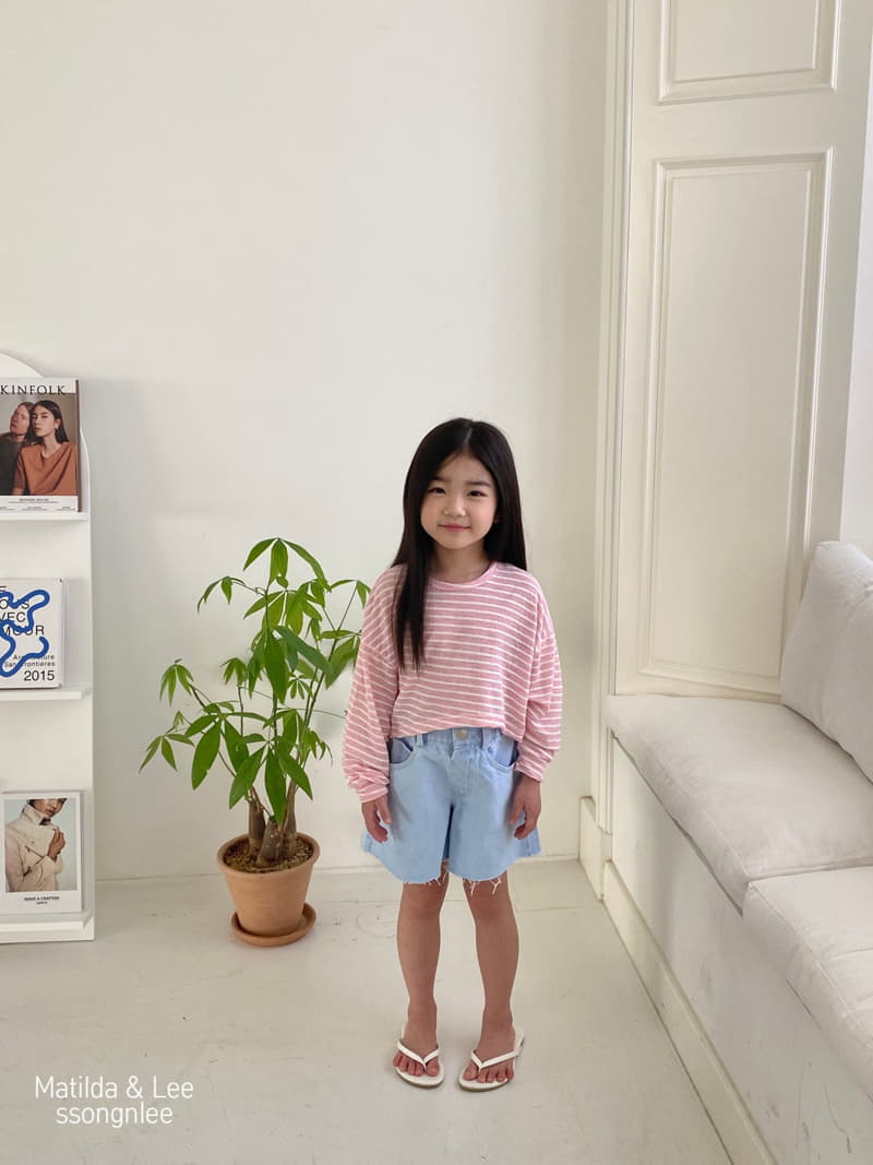 Matilda & Lee - Korean Children Fashion - #kidsstore - Wide Denim Shorts - 4