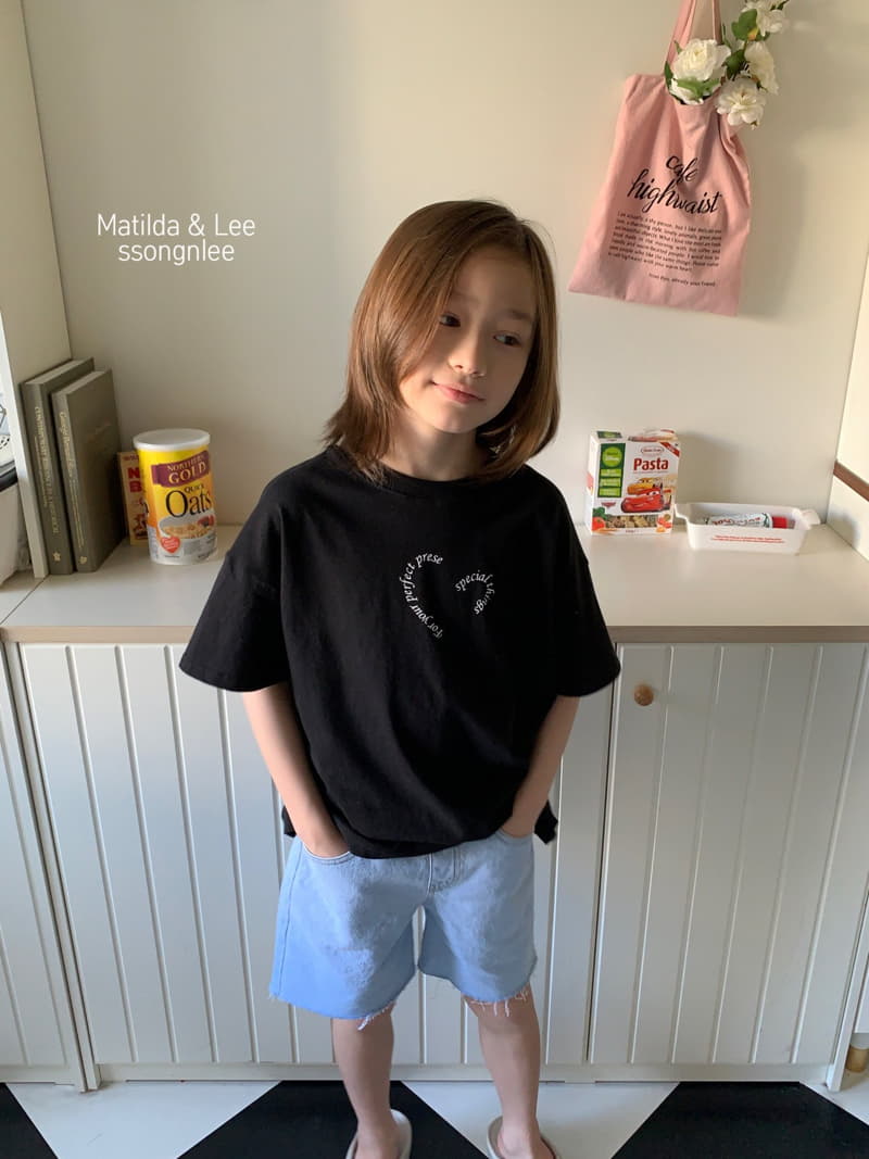 Matilda & Lee - Korean Children Fashion - #kidzfashiontrend - Label Denim Shorts - 3