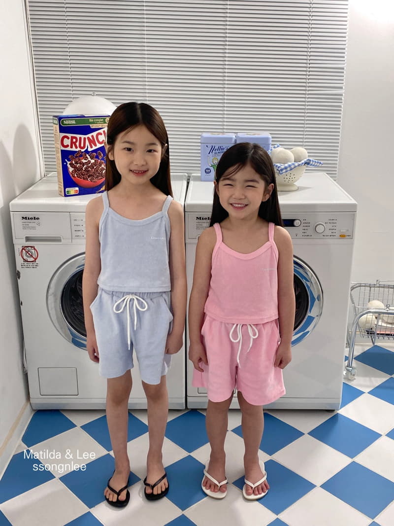 Matilda & Lee - Korean Children Fashion - #kidzfashiontrend - Terry Sleeveless Top Bottom Set - 7