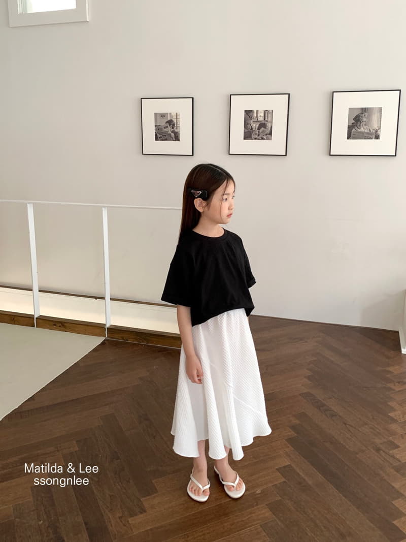 Matilda & Lee - Korean Children Fashion - #littlefashionista - Whole Slit Skirt