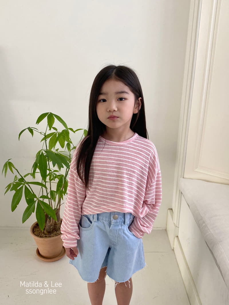 Matilda & Lee - Korean Children Fashion - #littlefashionista - Wide Denim Shorts - 6
