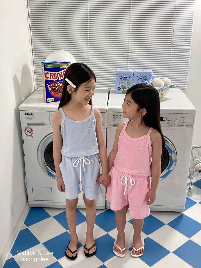 Matilda & Lee - Korean Children Fashion - #littlefashionista - Terry Sleeveless Top Bottom Set - 9