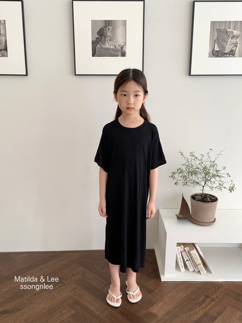 Matilda & Lee - Korean Children Fashion - #littlefashionista - String Slit One-piece - 3