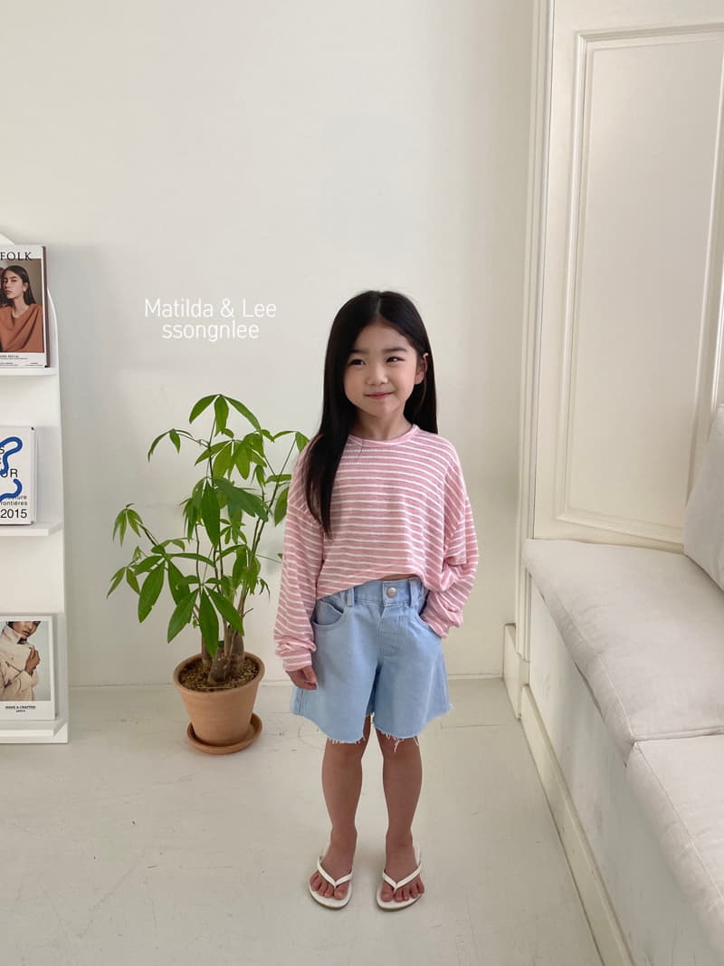 Matilda & Lee - Korean Children Fashion - #minifashionista - Wide Denim Shorts - 8