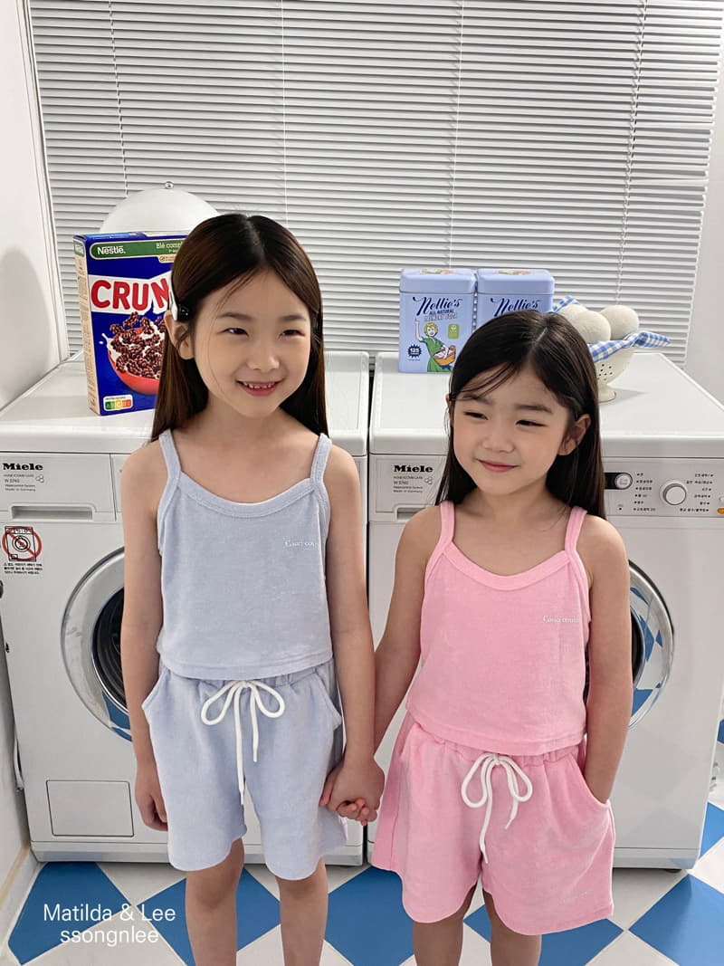 Matilda & Lee - Korean Children Fashion - #minifashionista - Terry Sleeveless Top Bottom Set - 11