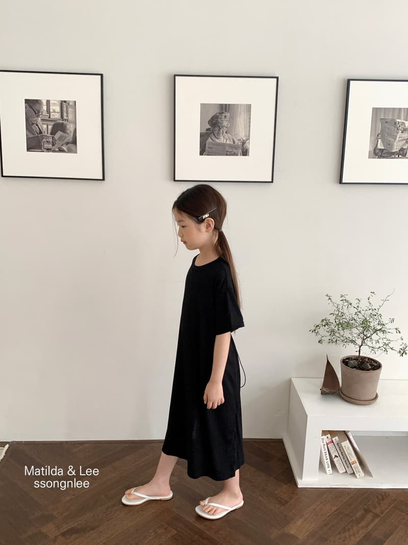 Matilda & Lee - Korean Children Fashion - #minifashionista - String Slit One-piece - 5