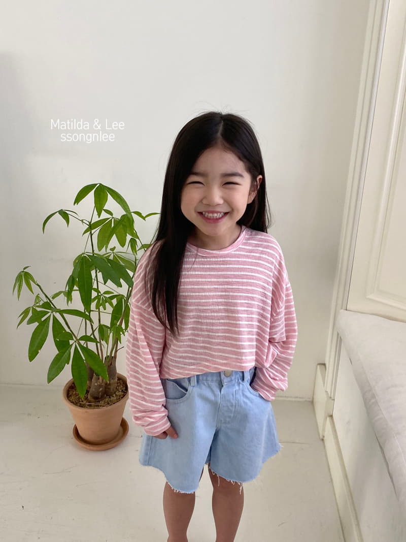 Matilda & Lee - Korean Children Fashion - #prettylittlegirls - Wide Denim Shorts - 9